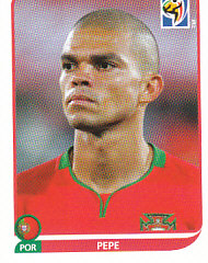 Pepe Portugal samolepka Panini World Cup 2010 #548